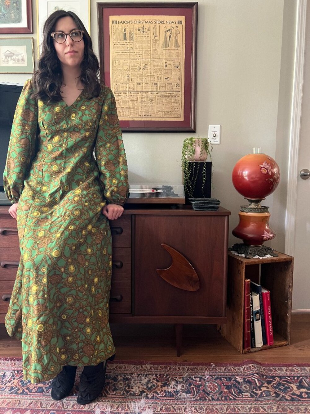 Funky Vintage 1970s Maxi Dress